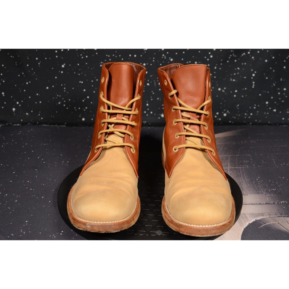 Salvatore Ferragamo Boots Mens Size 11.5D Brown Two‎ Tone Made in Italy NU 2630 - Picture 8 of 12